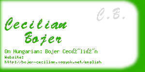 cecilian bojer business card